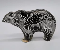 Buy Vintage MCM Abraham Palatnik Lucite Black Polar Bear Art Figurine Brazil / Chip • 41.82£