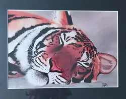 Buy PRINT Of My Original Sleeping Tiger Pastel Painting  • 40£