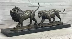 Buy Lion Lioness Leo Pride African Safari Jungle Art Cat Lover Bronze Marble Statue • 749.90£