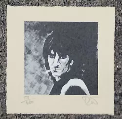 Buy RONNIE WOOD HAND INITIALED ROLLING STONES Serigraph Ronnie With Cigarette 1992 • 311.06£