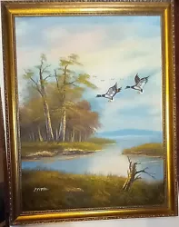 Buy Oil Painting Of Two Ducks Over A River By Artist P. Citrin • 595£