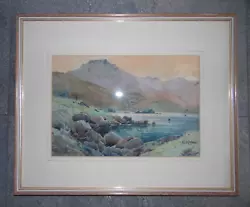 Buy Easedale Tarn, Lake District. Alfred F. De Breanski Original Antique Watercolour • 135£