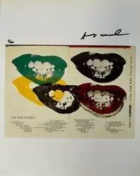 Buy Andy Warhol Orig. Hand-signed Lithograph With COA & Appraisal - $3,500*% • 1,185.44£