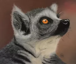 Buy Original Pastel Painting Of A Lemur • 90£