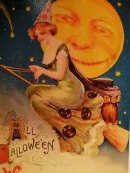 Buy Vintage 🌕 Witch Sideshow Halloween Print Picture Collectable Art Photo 🎆 • 1.10£