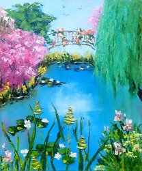 Buy Water Lilies,Green Reflection,Claude Monet HandPainted Oil Painting Canvas • 1,196.99£