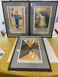 Buy 3 Vintage Art Deco Framed Railway Posters By A Cooper, F Whately, E Vaughan VGC • 3£