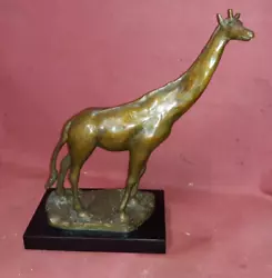Buy Giraffe Bronze Sculpture Mid Century Signed • 921.37£