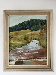 Buy Original Oil Painting Framed Large Landscape  Spring Time In Mountain 53x 45cm • 15£