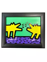 Buy Keith Haring Dogs Graffiti Art Pop Art Painting (1982) • 284.62£