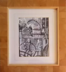 Buy Original Black & White Small Framed Abstract Urban Graffiti Painting #5 On Paper • 15£