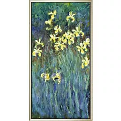 Buy H1404 Pure Hand-painted Oil Painting Claude Monet Yellow Iris Flower Art Copy • 51.45£