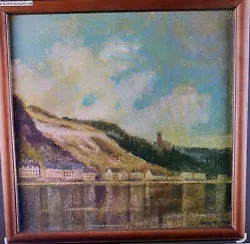 Buy Jerzy Noviak  Upon The River Rhine  Signed & Dated Oil On Board • 50£