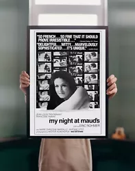 Buy My Night At Maud's 1969 Movie POSTER PRINT Eric Rohmer French Cult Film Wall Art • 9.91£