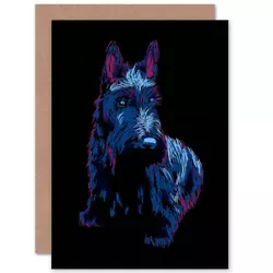 Buy Painting Scottish Terrier Dog Scottie Cute Scotland Blank Greeting Card • 4.42£