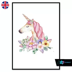 Buy Unicorn Painting Poster Print A4 A3 Wall Art Home Decor Fashion Painting 1451 • 2.10£