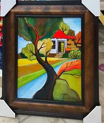 Buy Itzchak Tarkay Original Oil Painting On Canvas Portrait House Tree Landscape • 3,898.10£