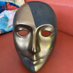 Buy $1200 C M Volere Art Deco Bronze Sculpture Mardi Gras Face Venetian Mask 1995 • 732.37£