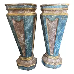 Buy Two Late 19th Century Louis XVI Style Lacquered Wood Columns • 6,402.75£