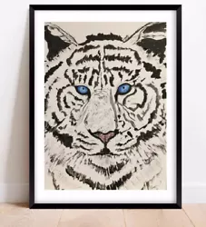 Buy Tiger Original Watercolour Painting Contemporary Modern Art By Melanie-jayne • 25£