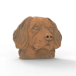 Buy 3D Printable Sitting Dog Flat Back Wall STL File For CNC Router 3D Printer Laser • 2.32£