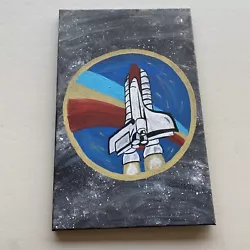 Buy Space Shuttle Acrylic On Canvas Original Painting NASA Art Retro Style Space X • 18.19£