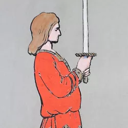 Buy Frederick Charles Winby Painting Theatre Costume Design Sword Bearer #62 • 29.99£