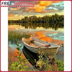 Buy Painting By Numbers Kit DIY Boat Grove Canvas Oil Wall Art Picture Ornaments • 7.35£