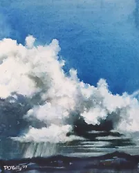Buy Rain Clouds Original Signed Art 20cm X 24cm Watercolour Painting • 20£