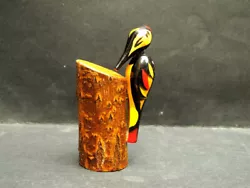 Buy WOODPECKER ON THE BRANCH. Vintage USSR Made Hand Painted Figurine • 25£