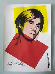 Buy Andy Warhol Hand Signed. 'andy Portrait'. Watercolor On Paper. Pop Art • 24.90£