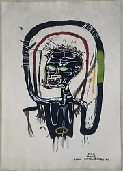 Buy Jean-Michel Basquiat (Handmade) Drawing Watercolor On Old Paper Signed & Stamped • 105.05£