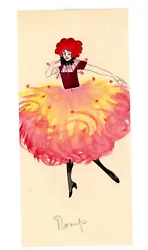 Buy Vintage Theatre Costume Design Watercolour Painting Art Deco English #9 • 19.99£