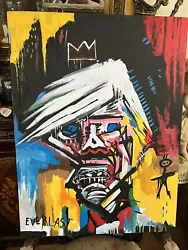 Buy JEAN MICHEL BASQUIAT - Amazing Oil Painting- Graffiti Style - Signed -A1 • 400.43£