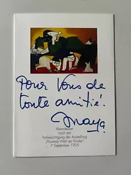 Buy Picasso Exhibition Dinner Menu Card Signed By Maya Picasso • 55.67£