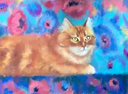 Buy Original  Pastel Drawing / Painting Animals Cat Portrait Art  • 16£