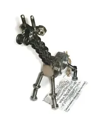 Buy Scrap Metal Art, Steel Giraffe Figurine Welded From Nuts And Bolts • 24.89£