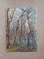 Buy Antique Forest Painting By M.Cassun. Approx 25x35cm  Unframed • 0.99£