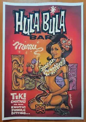 Buy Rockin Jelly Bean Hula Bula Tiki Bar Hula Girl RJB POSTER  Promotional Use Only  • 33.07£