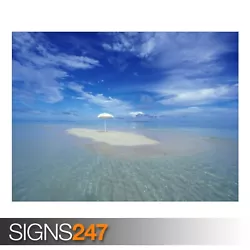 Buy TROPICAL OASIS (3295) Beach Poster - Picture Poster Print Art A0 A1 A2 A3 A4 • 1.10£