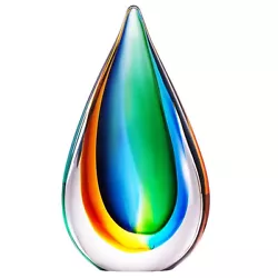 Buy Hand Blown Teardrop Sommerso Art Glass Sculpture -  10 Inches Tall • 82.68£