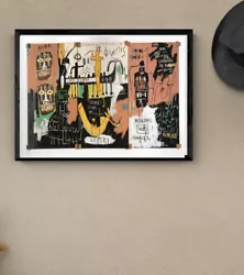 Buy VINTAGE El Grande Esspectaculo Acrylic Basquiat Frame A3 Canvas Fine Art Print • 17£