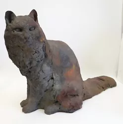 Buy Walter Awlson (Scottish B.1949) Ceramic Sculpture Of A Seated Long-hair Cat • 225£