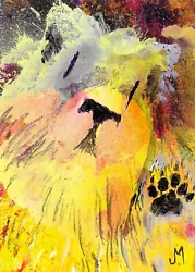 Buy Print Cat Painting ACEO Original Kitten Sun Contemporary Art By Josh Merritt • 6.63£