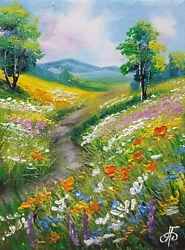 Buy Mild Summer Day, Original Oil Painting Signed Ukraine Artist Landscape • 25.11£