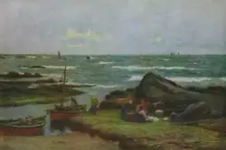 Buy 90+y Old R W ALLAN Famous Painting Art Print FRESH FROM THE SEA Seascape Fishing • 1.25£
