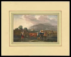 Buy  Nicolaes Berchem (1620-1683) & Original Landscape Watercolor Painting, Signed • 14,529.28£