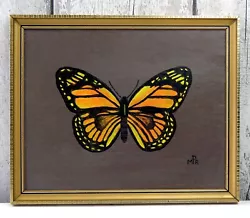 Buy Original Painting On Board Butterfly Study Vintage Gilt Wood Frame #B • 75£