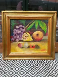 Buy Vintage Original Oil Painting Still Life 8 ×7  Image Size GILT Framed • 12.50£