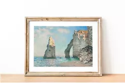 Buy Claude Monet Cliffs Oil Painting Print Poster Picture Landscape Portrait Gift • 3.49£